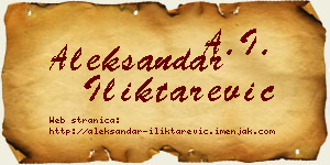 Aleksandar Iliktarević vizit kartica